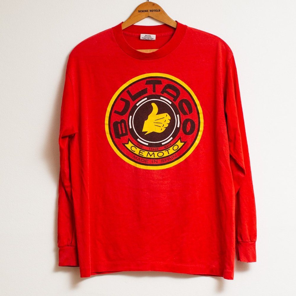 Vintage Long Sleeve Bultaco Cemoto T-shirt Size L